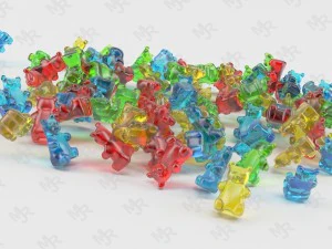 oursons gommeux anim&eacute;s Modèle 3D