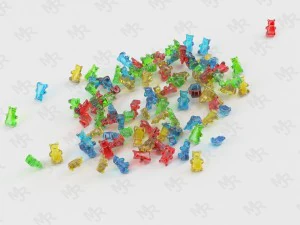 oursons gommeux anim&eacute;s Modèle 3D