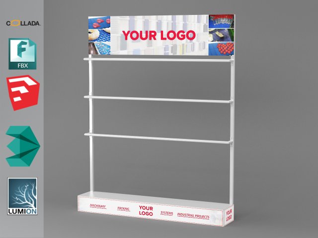 display stand Model 3D .c4d .max .obj .3ds .fbx .stl .blend 