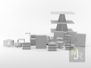 display stand pack 3D 模型