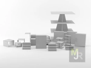 display stand pack 3D Model