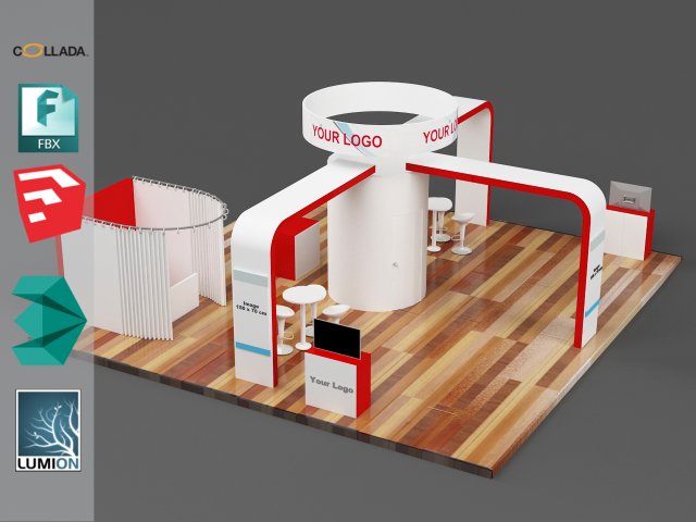 stand 3 3D Model .c4d .max .obj .3ds .fbx .stl .blend 