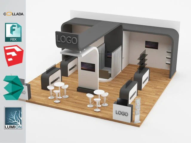 stand4 3D Model .c4d .max .obj .3ds .fbx .stl .blend 