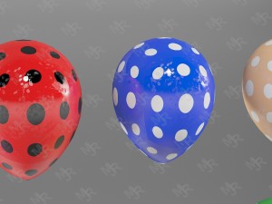 balloons pack textured 3D Model