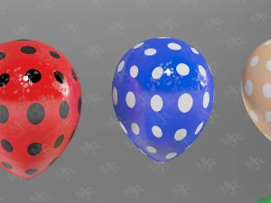 balloons pack textured 3D Model