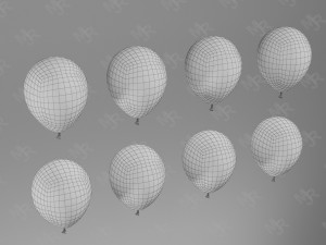 balloons pack textured 3D Model