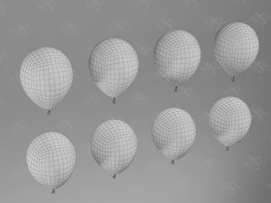 balloons pack textured 3D Model