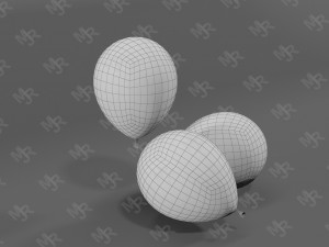 balloons pack textured 3D Model