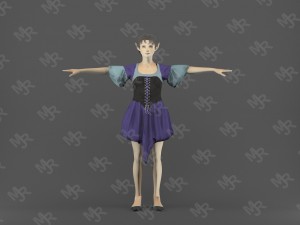 Elf woman1 Model 3D
