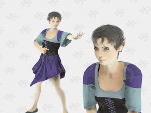 Elf woman animated pack 3D मॉडल