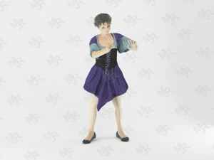 Elf woman animated pack 3D Model