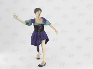 Elf woman animated pack 3D Model