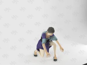 Elf woman animated pack 3D Model