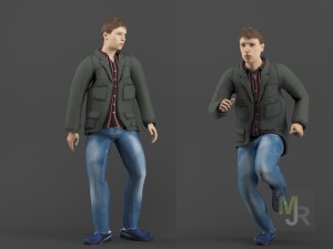 Young man1 animation pack 3D 모델