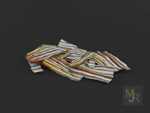 corrugated metal pack 3D Model