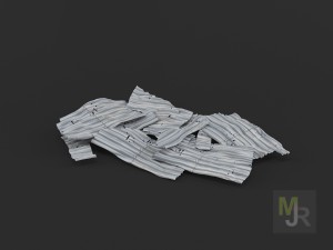 corrugated metal pack 3Dモデル