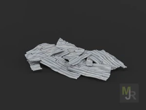 corrugated metal pack 3D Model