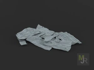 corrugated metal pack 3D Model