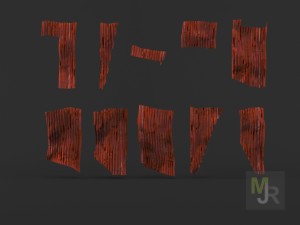 corrugated metal pack 3Dモデル