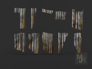corrugated metal pack 3Dモデル