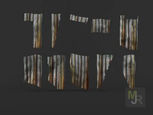 corrugated metal pack 3D Model
