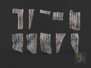 corrugated metal pack 3D Model