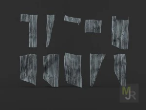 corrugated metal pack 3D Model