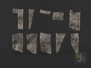 corrugated metal pack 3D Model