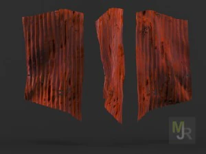corrugated metal pack 3D Model