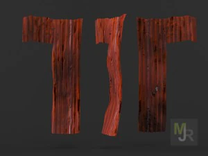 corrugated metal pack 3D Model