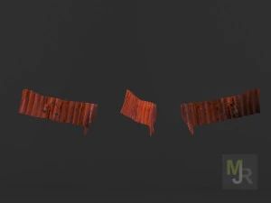 corrugated metal pack 3D Model