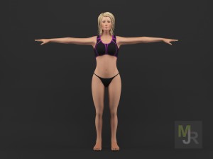 white woman Modello 3D