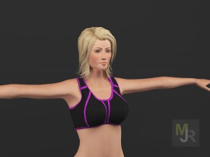 white woman Modello 3D