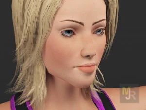 mulher branca Modelo 3D