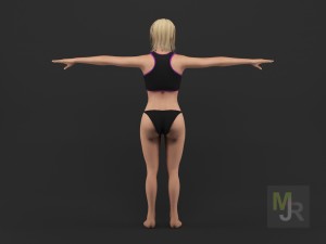 white woman Modello 3D
