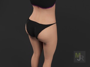 white woman Modello 3D