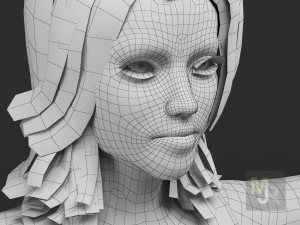 mulher branca Modelo 3D