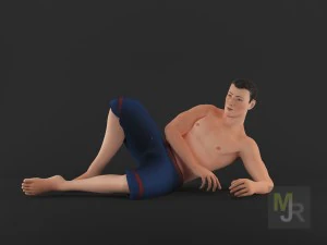 biały człowiek Model 3D