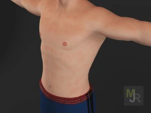 biały człowiek Model 3D