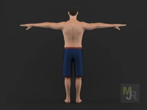 biały człowiek Model 3D