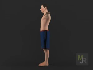 biały człowiek Model 3D