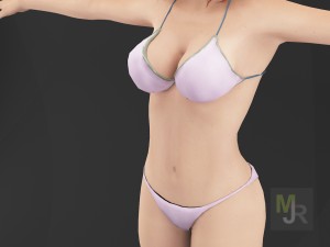 Bikini girl clothes package 3D Model
