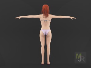 Bikini girl clothes package 3D Model