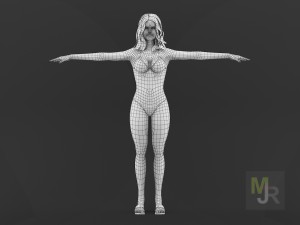 Bikini girl clothes package 3D Model