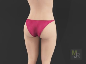 Bikini girl clothes package 3D Model