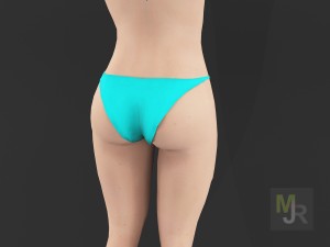Bikini girl clothes package 3D Model