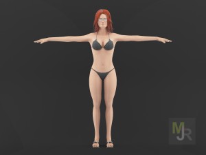 Bikini girl clothes package 3D Model