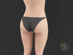 Bikini girl clothes package 3D Model