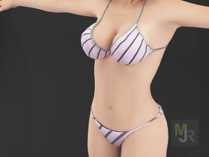Bikini girl clothes package 3D Model