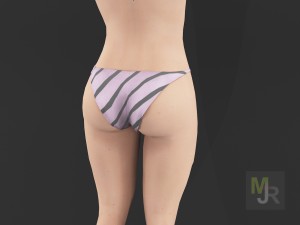 Bikini girl clothes package 3D Model